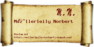 Müllerleily Norbert névjegykártya